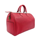 Louis Vuitton Speedy 30 Epi Castilian Red Leather Handbag Gold — view 2