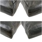 Prada Triangle Logo Tote Shoulder Black All Leather — view 5