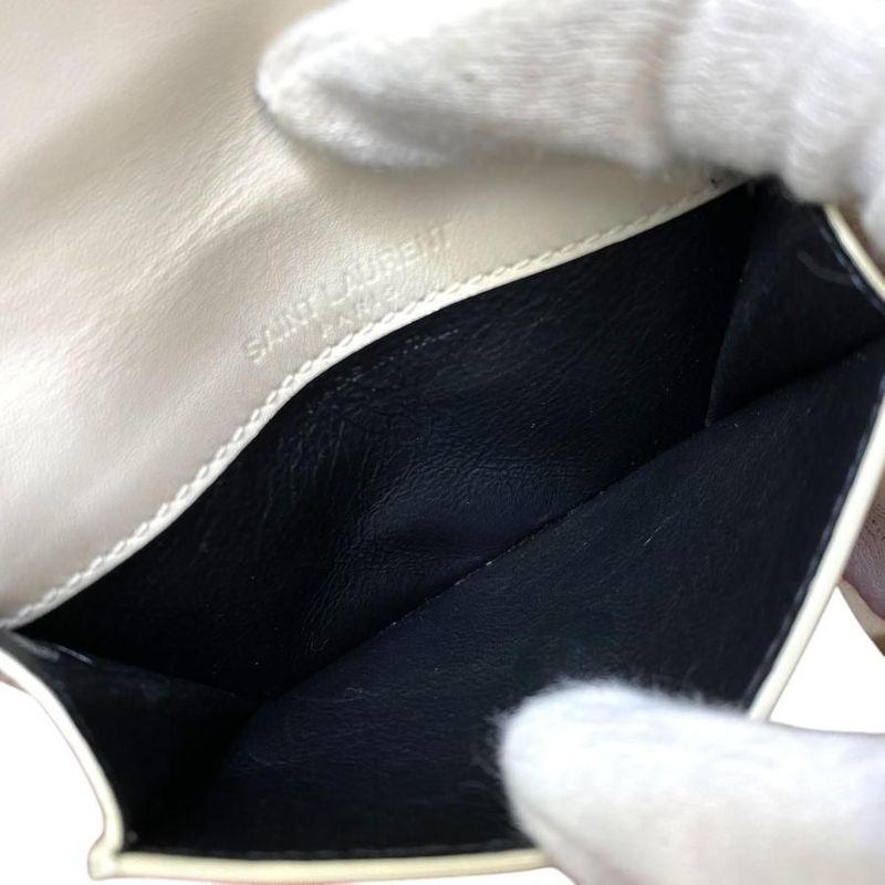 Saint Laurent Card Case Pass Coin Purse Compact Logo — view 8