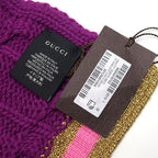 Gucci Cable-Knit Scarf Cashmere Blend Purple — view 4