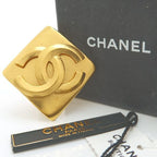 Chanel Brooch 96 P Coco Mark Diamond Square Vintage GP 1996 etc — view 2