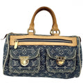 Louis Vuitton Handbag Neo Speedy Monogram Denim Blue Gold