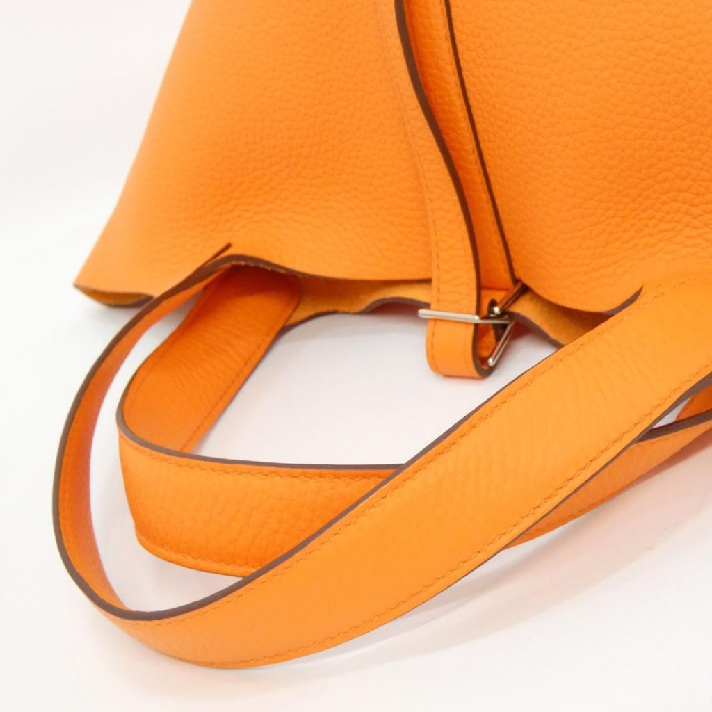 Hermes Picotin Lock MM Bag Orange Minium — view 6