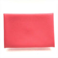Hermes Calva Coin Case Card Pink Leather