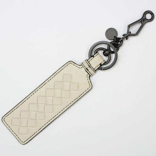 Bottega Veneta Key With Hook Ring Ivory Leather Holder Accessories — view 2