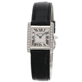 Cartier Tank Francaise SM Diamond Bezel Watch 18K White Gold