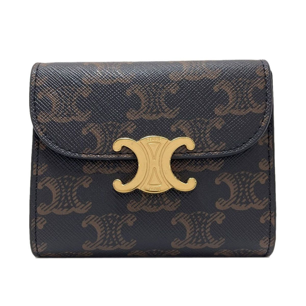 Celine Triomphe Bifold Wallet Leather
