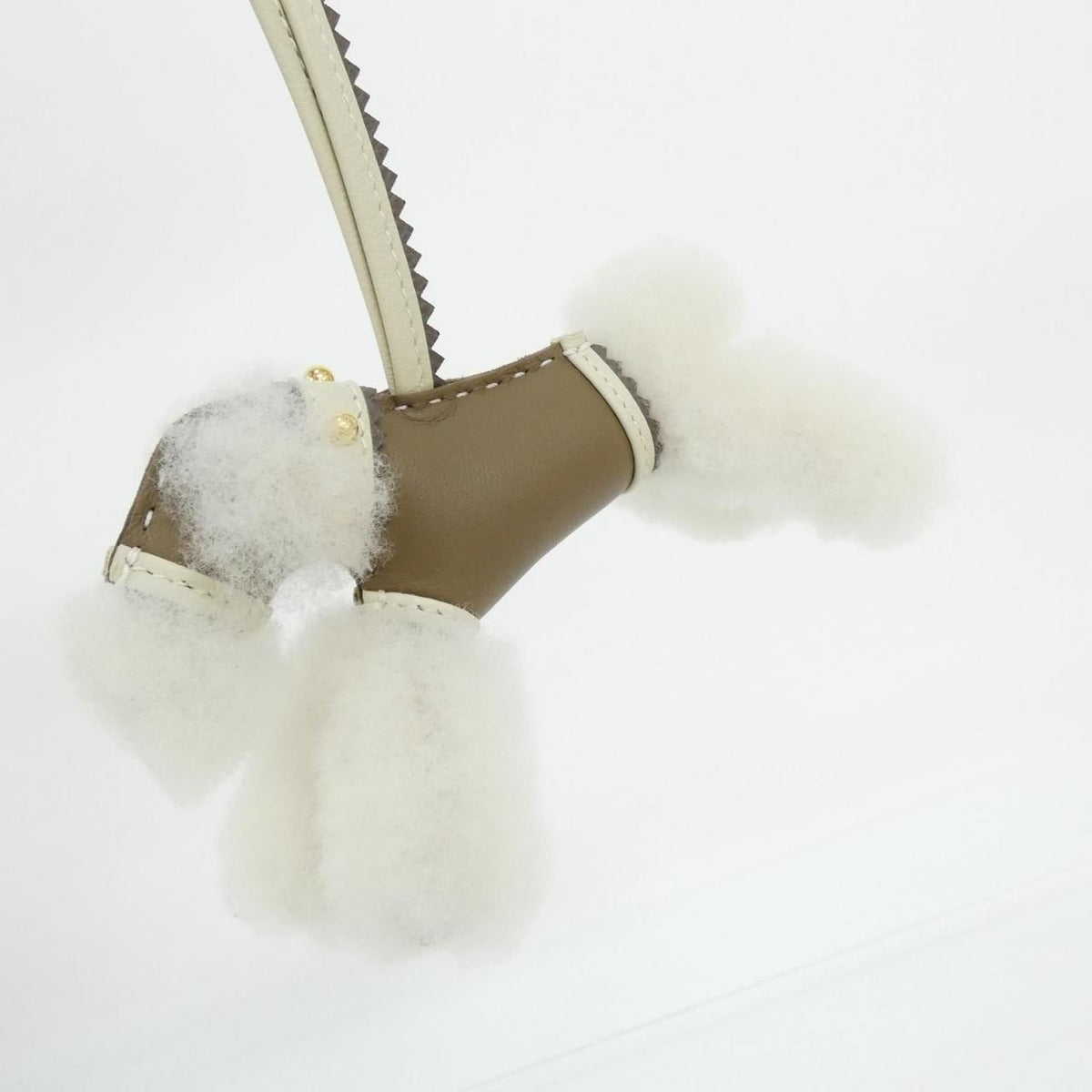 Hermes Buddy Epi Bag Charm Etoupe — view 2