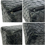 Bottega Veneta One Shoulder Bag Intrecciato Leather Black Gusset Soho Hobo — view 6