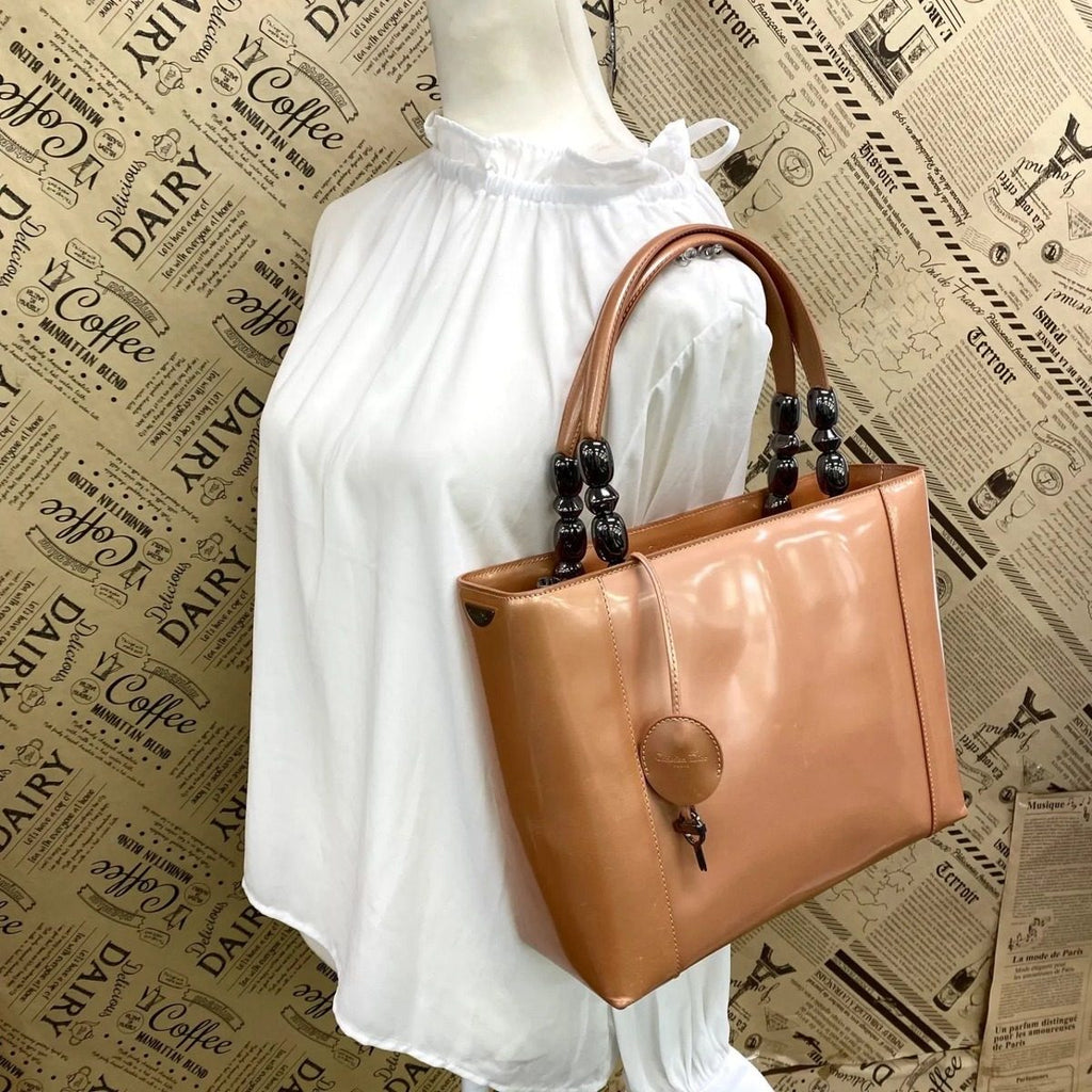 Dior Handbag Maris Pearl Patent Formal Business Travel — view 3