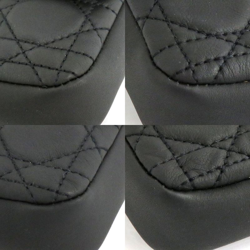 Dior Chain Bag Black Silver Hardware New Rock Cannage Leather — view 9