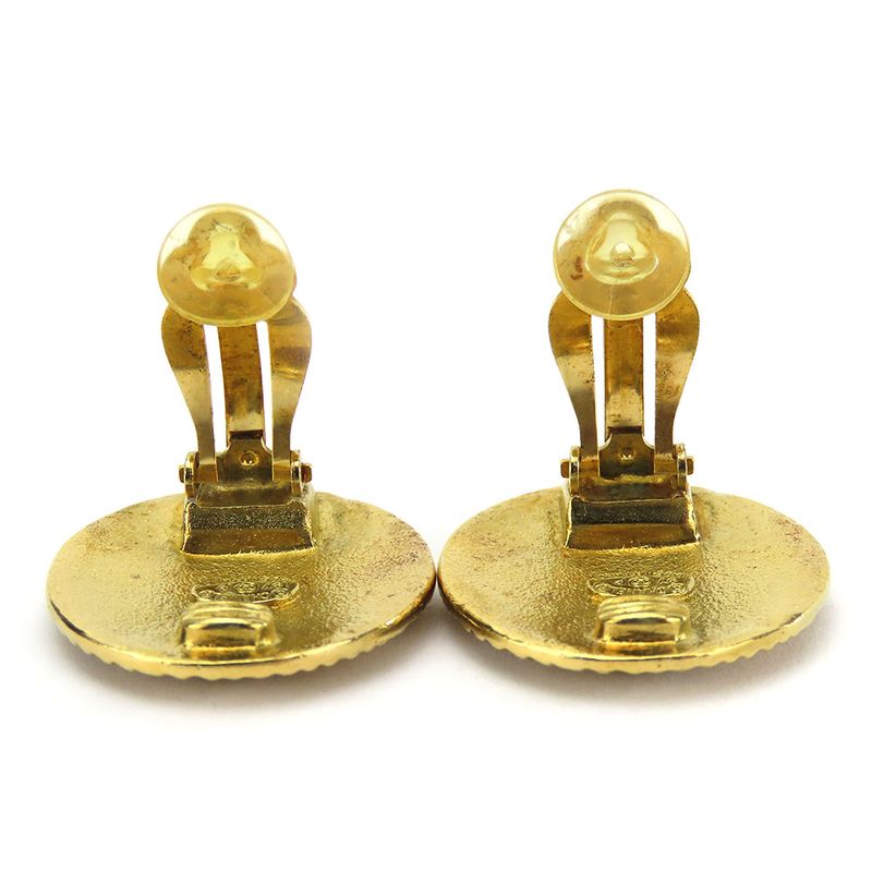 Chanel Earrings Metal Gold Accessories Plated Coco Mark — view 5