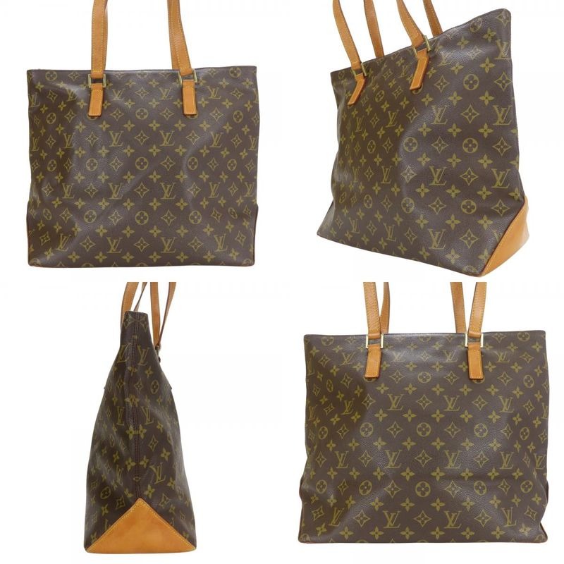 Louis Vuitton Tote Bag Cabas Mezzo Monogram Leather Brown Shoulder