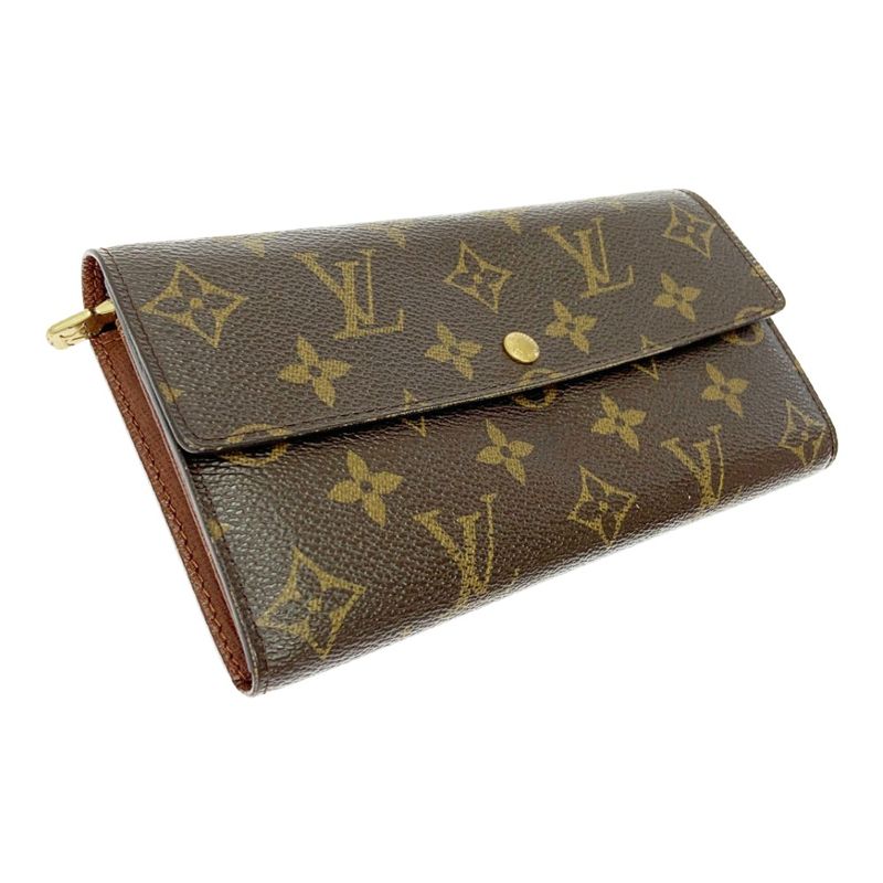 Louis Vuitton Monogram Portefeuille Sarah Brown Long Wallet — view 3
