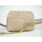 Prada Nappa Gaufre Chain Shoulder Bag Pochette Leather Pink Beige — view 3