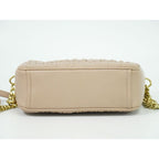 Prada Nappa Gaufre Chain Shoulder Bag Pochette Leather Pink Beige — view 4