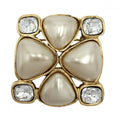 Chanel Brooch CC Logo Coco Rhinestone Faux