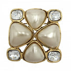 Chanel Brooch CC Logo Coco Rhinestone Faux