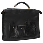 Fendi Peekaboo Fitted Selleria Crocleather Transept Handbag