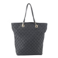 Gucci GG Canvas 002 Leather Tote Shoulder Hand Black