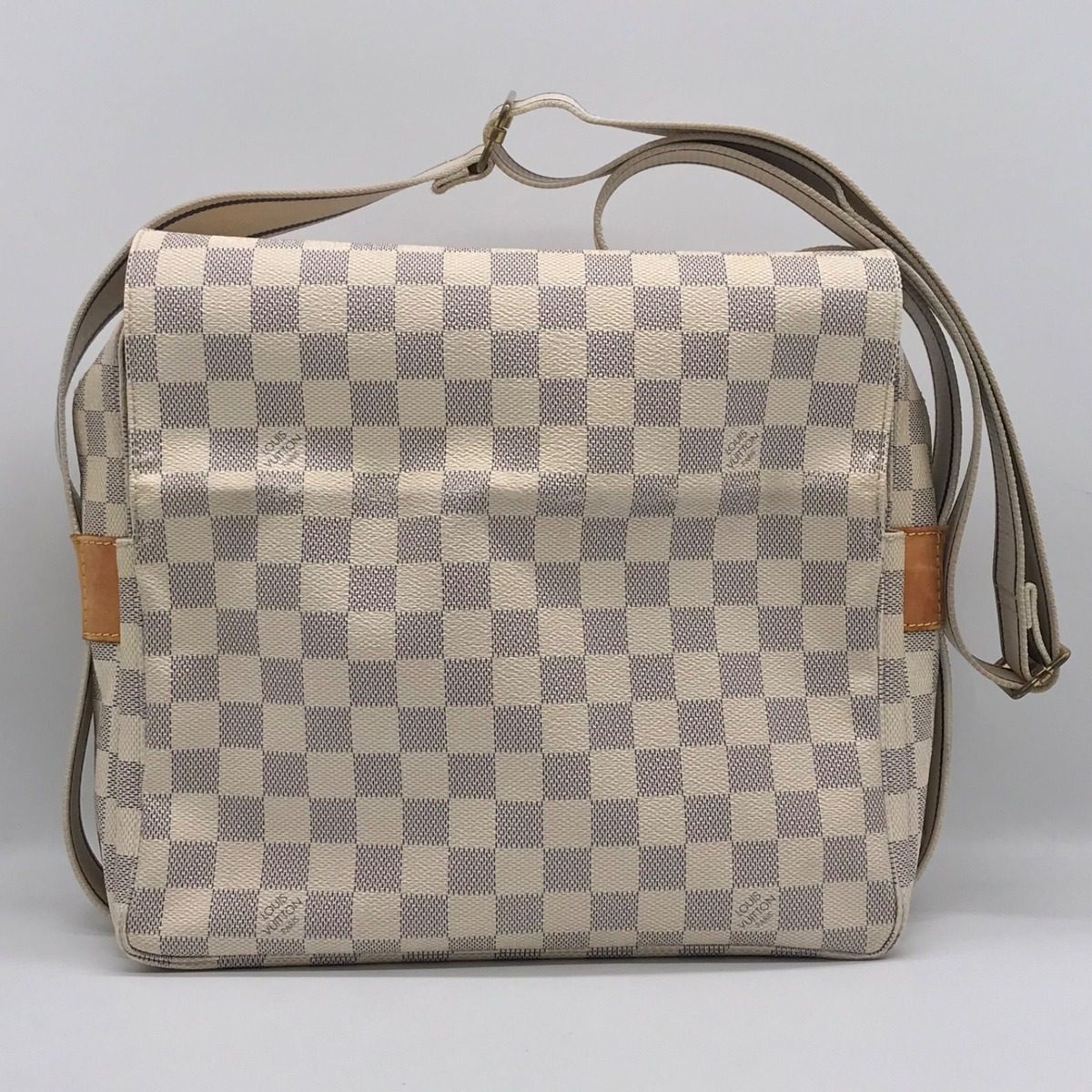 Louis Vuitton Damier Azur Naviglio Shoulder Bag Price Negotiation Welcome — view 2