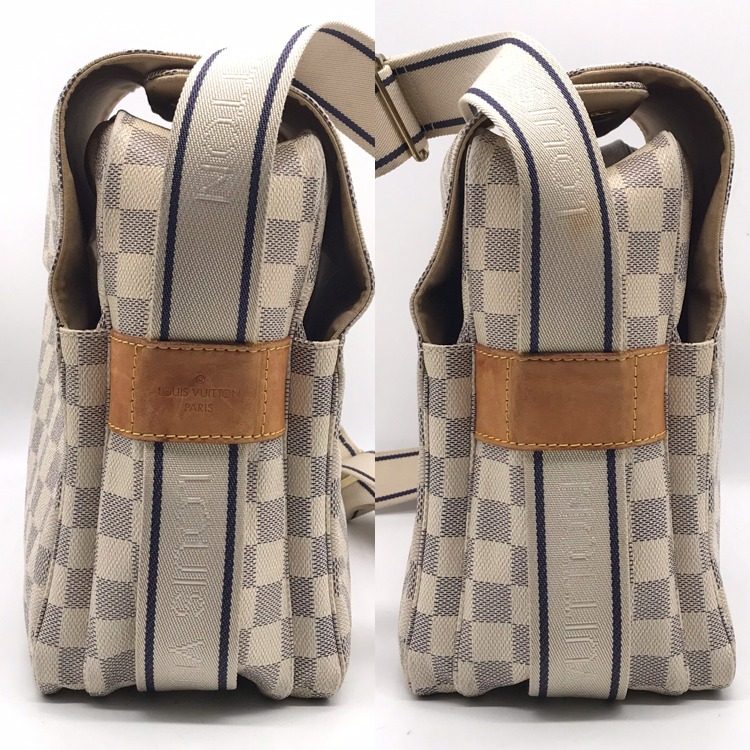 Louis Vuitton Damier Azur Naviglio Shoulder Bag Price Negotiation Welcome — view 3