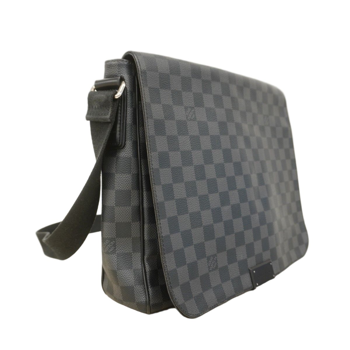 Louis Vuitton Shoulder Bag Damier Graphite District MM Gray Black — view 2
