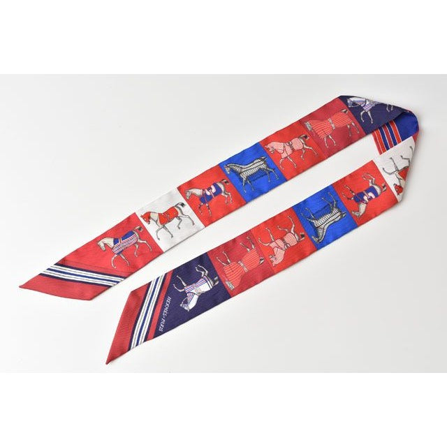 Hermes Tulley Scarf Silk Twill Horse Motif — view 3
