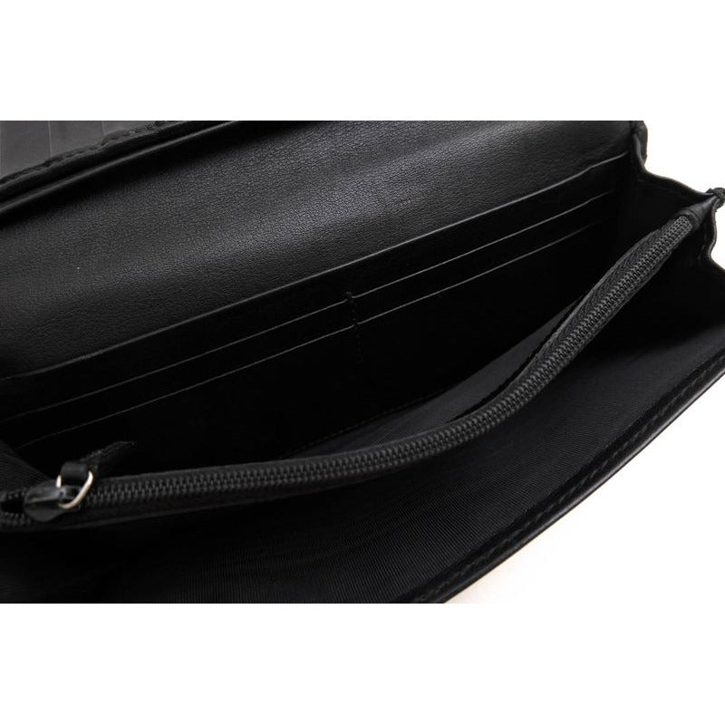 Gucci Long Wallet Women Leather Black GG Horsebit — view 7