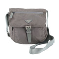 Prada Tessuto Nylon Triangle Logo Leather Shoulder Bag Crossbody