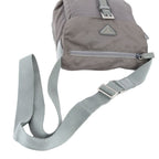 Prada Tessuto Nylon Triangle Logo Leather Shoulder Bag Crossbody — view 2