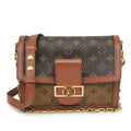 Louis Vuitton Monogram Reverse Dauphine MM Shoulder Bag Brown