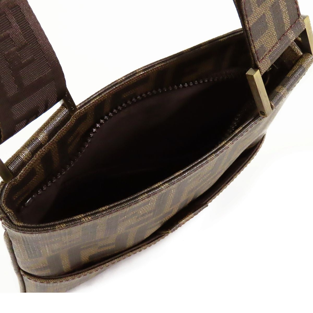 Fendi Zucca Pattern Shoulder Bag Brown — view 5