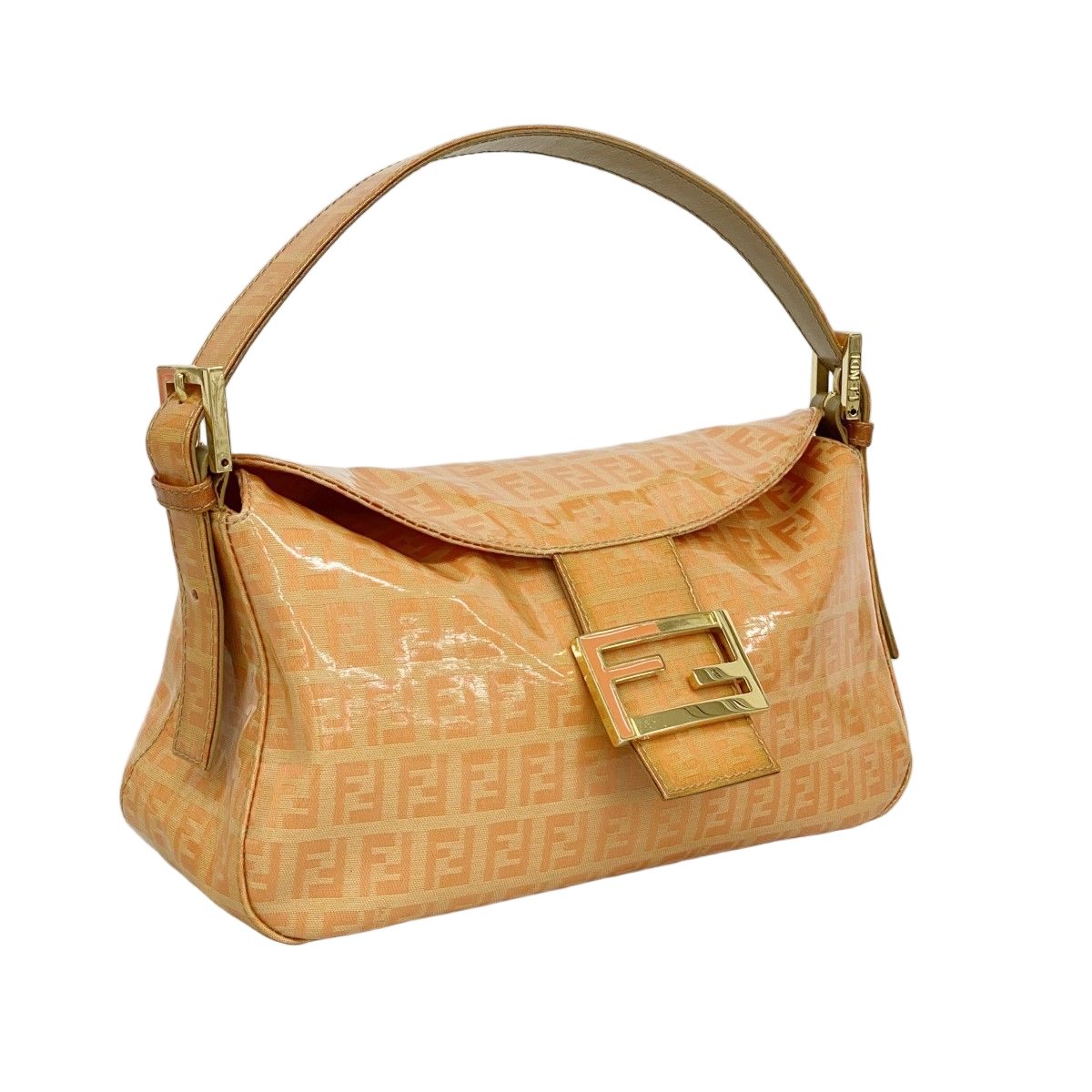 Fendi Handbag Zucchino Orange Gold — view 2