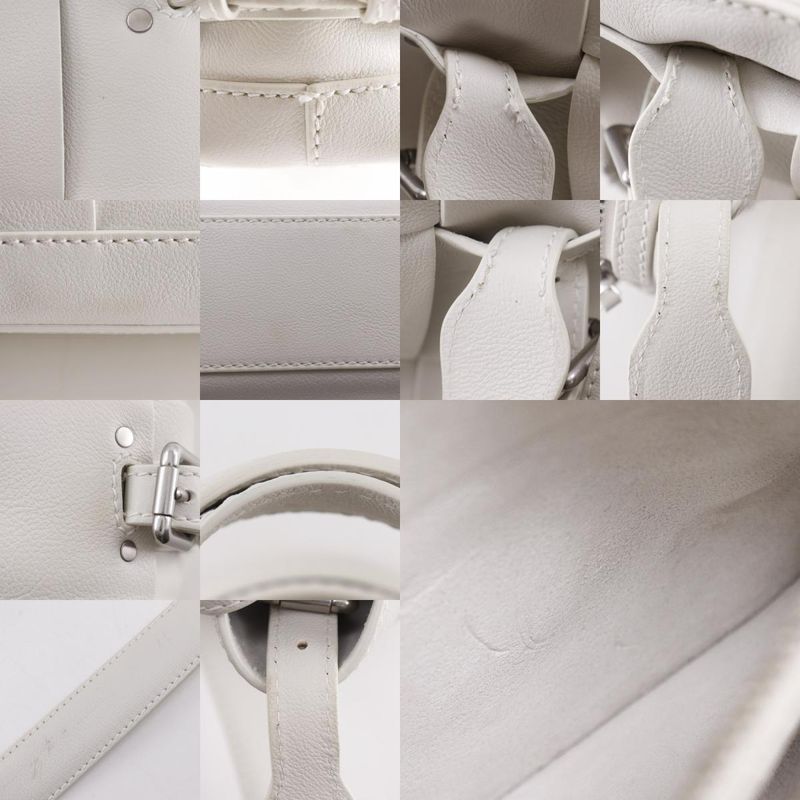 Bottega Veneta Arco Tool Bag Maxi Intre 2-Way Shoulder Calf White — view 9