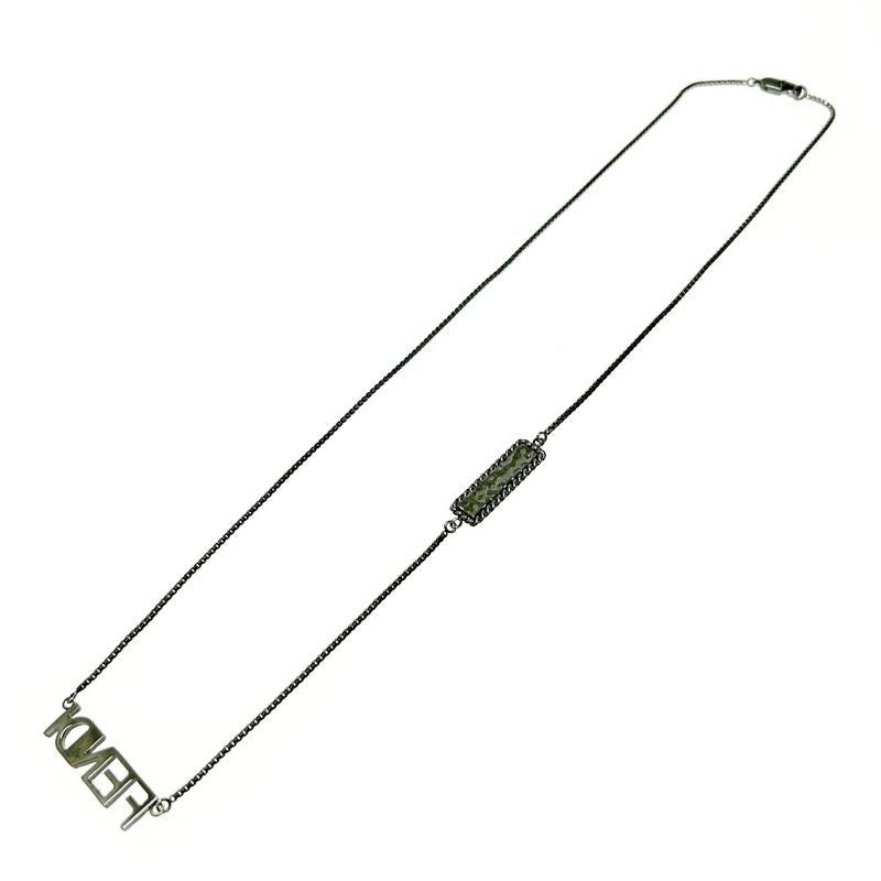 Fendi Metal Logo Necklace Black — view 5