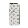 Louis Vuitton Monogram Shadow Zippy Wallet Vertical Leather White