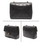 Chanel Chain Shoulder Bag Gold Lambskin Quilted Single Flap — view 2