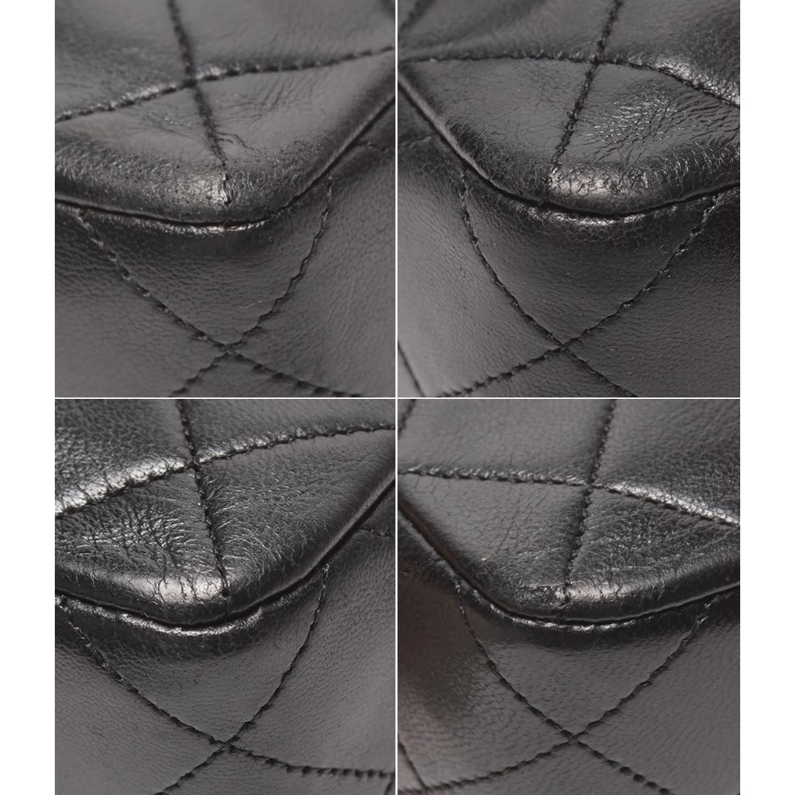 Chanel Chain Shoulder Bag Gold Lambskin Quilted Single Flap — view 5