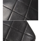 Chanel Chain Shoulder Bag Gold Lambskin Quilted Single Flap — view 6