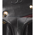 Chanel Chain Shoulder Bag Gold Lambskin Quilted Single Flap — view 7