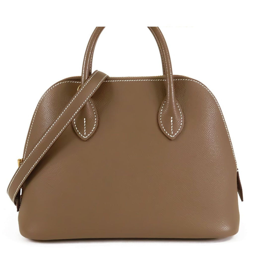 Hermes Bolide 1923 25 Etoupe Gold Epsom 2-Way Shoulder Bag