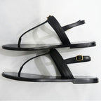 Celine Thong Sandals Black Leather Size 42 Shoes — view 4