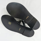 Celine Thong Sandals Black Leather Size 42 Shoes — view 7