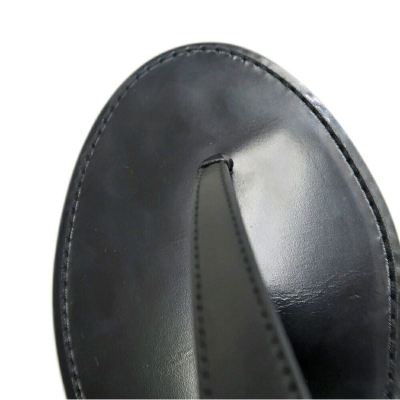 Celine Thong Sandals Black Leather Size 42 Shoes — view 9
