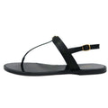 Celine Thong Sandals Black Leather Size 42 Shoes