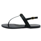 Celine Thong Sandals Black Leather Size 42 Shoes