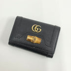 Gucci Key Case Leather Black Holder