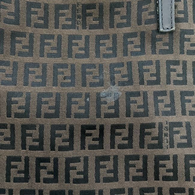 Fendi Tote Bag Brown Black Zucchino — view 7