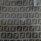 Fendi Tote Bag Brown Black Zucchino — view 7